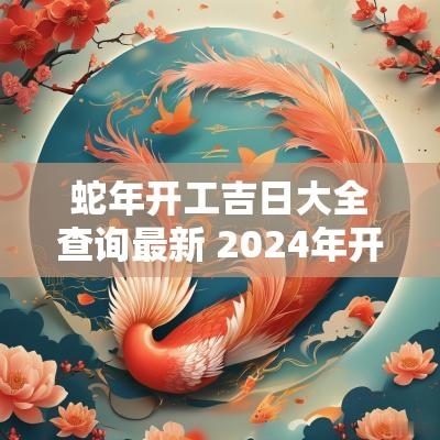 蛇年开工吉日大全查询最新 2025年开工吉日吉时查询 蛇年开工吉日大全查询最新 2025年开工吉日吉时查询