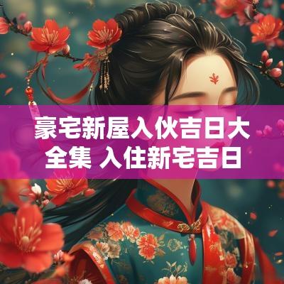 豪宅新屋入伙吉日大全集 入住新宅吉日