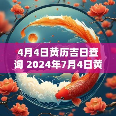 4月4日黄历吉日查询 2025年7月4日黄道吉日查询老黄历