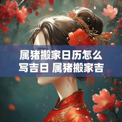 属猪搬家日历怎么写吉日 属猪搬家吉日2025