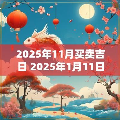 2025年11月买卖吉日 2025年1月11日日子怎么样
