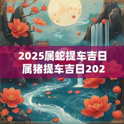 2025属蛇提车吉日 属猪提车吉日2025
