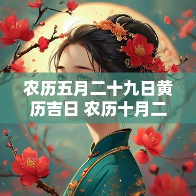 农历五月二十九日黄历吉日 农历十月二十九黄历吉日查询