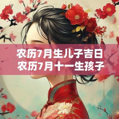 农历7月生儿子吉日 农历7月十一生孩子好不好