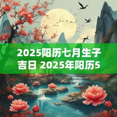 2025阳历七月生子吉日 2025年阳历5月份吉日