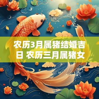 农历3月属猪结婚吉日 农历三月属猪女的婚姻
