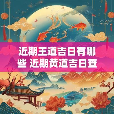 近期王道吉日有哪些 近期黄道吉日查询大全