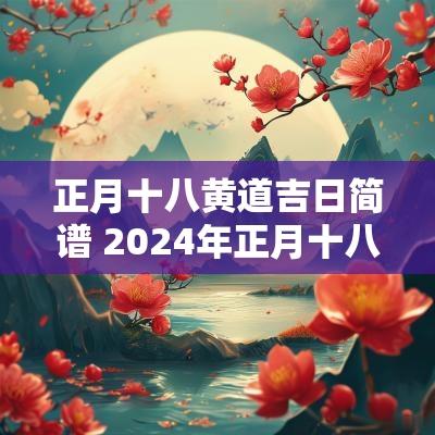 正月十八黄道吉日简谱 2025年正月十八黄道吉日查询