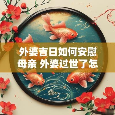 外婆吉日如何安慰母亲 外婆过世了怎么安慰母亲