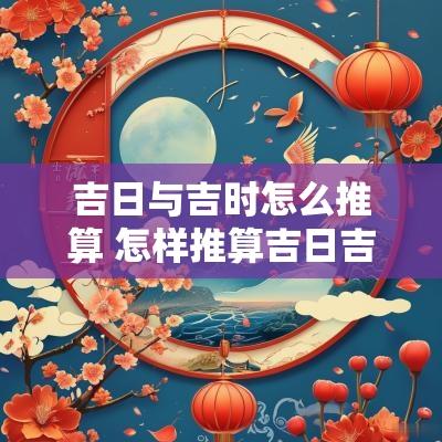 吉日与吉时怎么推算 怎样推算吉日吉时和时辰