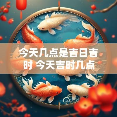 今天几点是吉日吉时 今天吉时几点