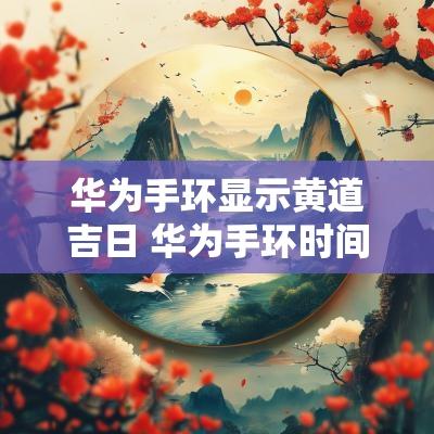 华为手环显示黄道吉日 华为手环时间不对怎么调整