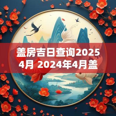 盖房吉日查询20254月 2025年4月盖房黄道吉日查询