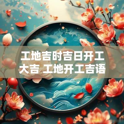 工地吉时吉日开工大吉 工地开工吉语大全
