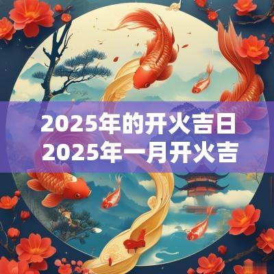 2025年的开火吉日 2025年一月开火吉日
