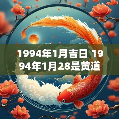 1994年1月吉日 1994年1月28是黄道吉日么