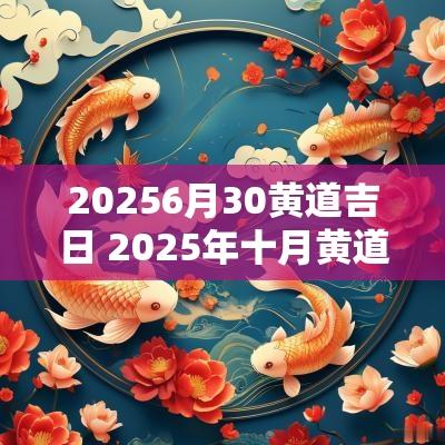 20256月30黄道吉日 2025年十月黄道吉日
