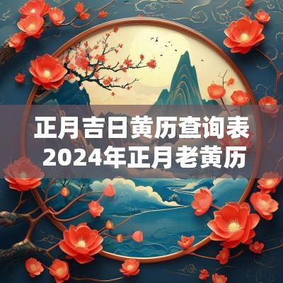 正月吉日黄历查询表 2025年正月老黄历黄道吉日查询