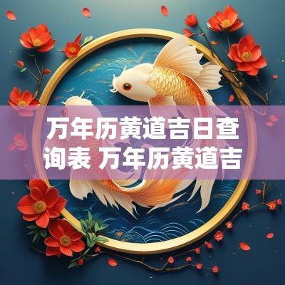 万年历黄道吉日查询表 万年历黄道吉日查询2025