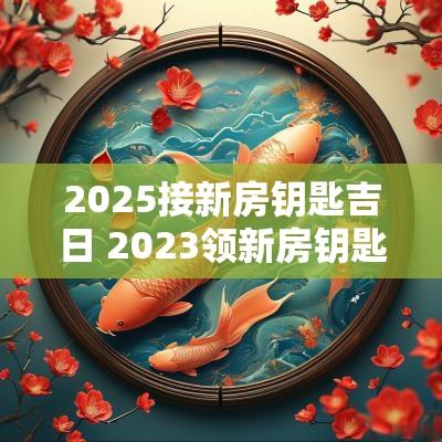 2025接新房钥匙吉日 2025领新房钥匙吉日