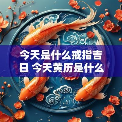 今天是什么戒指吉日 今天黄历是什么吉日