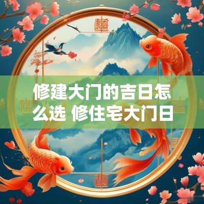 修建大门的吉日怎么选 修住宅大门日子