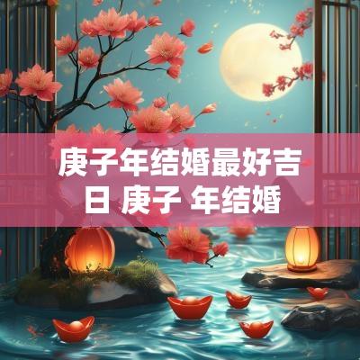 庚子年结婚最好吉日 庚子 年结婚