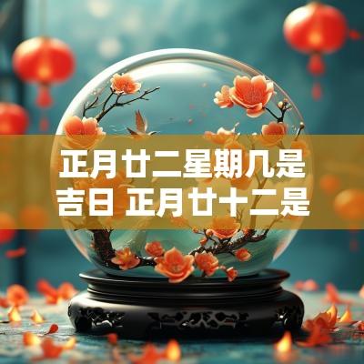 正月廿二星期几是吉日 正月廿十二是什么日子