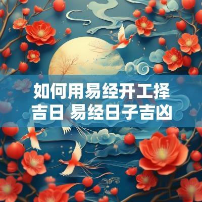 如何用易经开工择吉日 易经日子吉凶