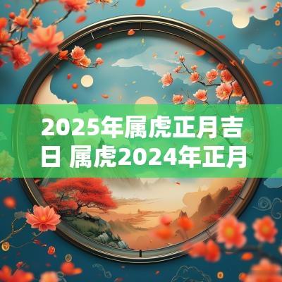 2025年属虎正月吉日 属虎2025年正月运势