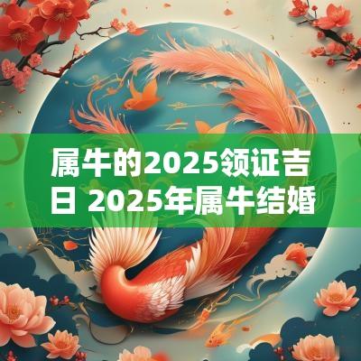 属牛的2025领证吉日 2025年属牛结婚吉日