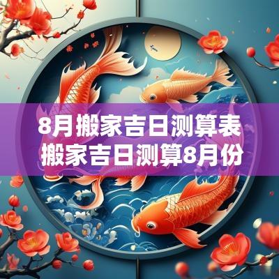 8月搬家吉日测算表 搬家吉日测算8月份