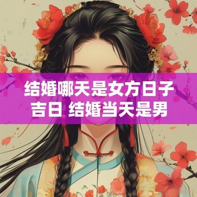 结婚哪天是女方日子吉日 结婚当天是男方日子还是女方日子