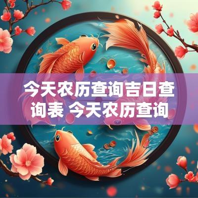 今天农历查询吉日查询表 今天农历查询日期