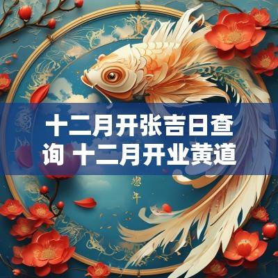 十二月开张吉日查询 十二月开业黄道吉日