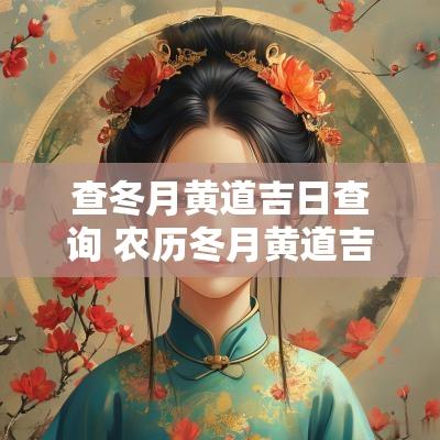 查冬月黄道吉日查询 农历冬月黄道吉日查询2025
