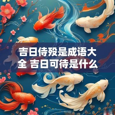 吉日侍殁是成语大全 吉日可待是什么意思