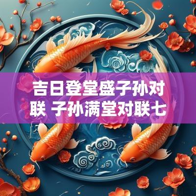 吉日登堂盛子孙对联 子孙满堂对联七字