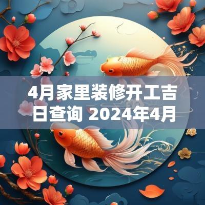 4月家里装修开工吉日查询 2025年4月装修开工黄道吉日及时辰
