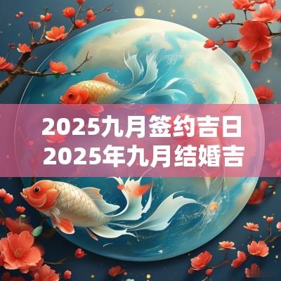 2025九月签约吉日 2025年九月结婚吉日查询