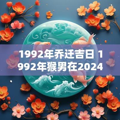 1992年乔迁吉日 1992年猴男在2025年桃花运