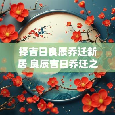 择吉日良辰乔迁新居 良辰吉日乔迁之喜文案