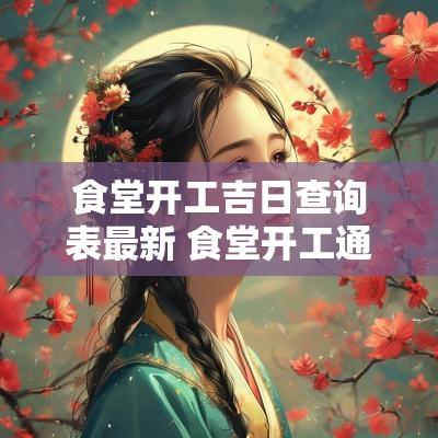 食堂开工吉日查询表最新 食堂开工通知