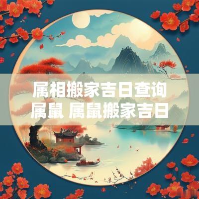 属相搬家吉日查询属鼠 属鼠搬家吉日查询表
