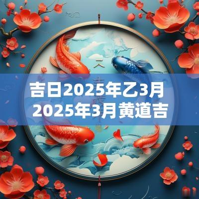 吉日2025年乙3月 2025年3月黄道吉日是哪几天