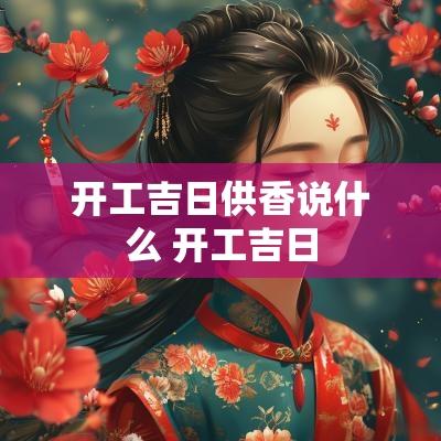 开工吉日供香说什么 开工吉日