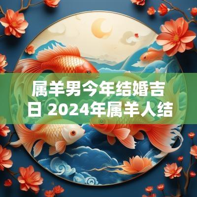 属羊男今年结婚吉日 2025年属羊人结婚好不好