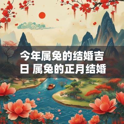 今年属兔的结婚吉日 属兔的正月结婚吉日