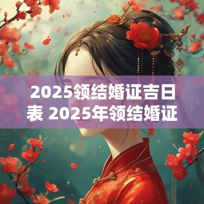 2025领结婚证吉日表 2025年领结婚证的黄道吉日查询