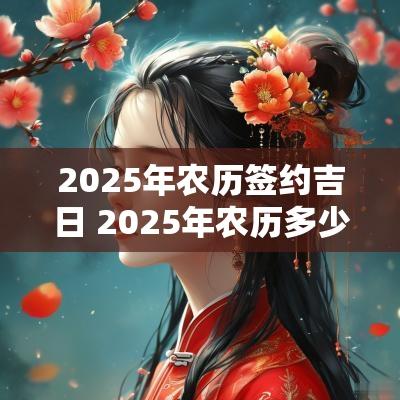 2025年农历签约吉日 2025年农历多少天